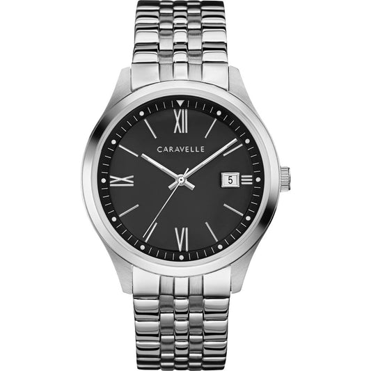 Bulova Caravelle Stainless Steel Classic CAR Mens Watch Watch 43B158