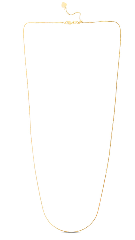 Royal Chain 14K Gold 1.1mm Adjustable Box Chain ABOX2