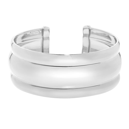 Royal Chain Silver Bold Ribbed Cuff AGB10319
