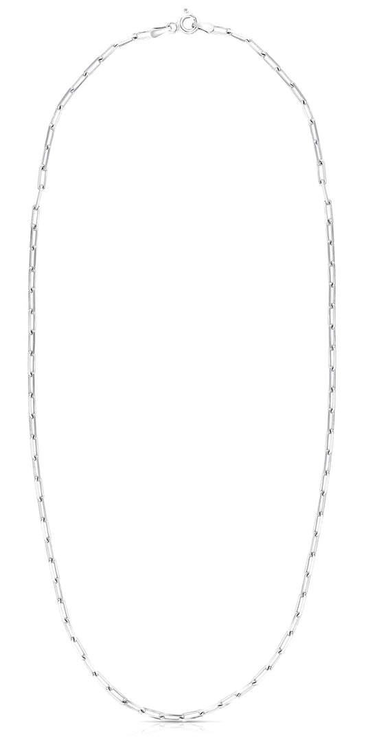 Royal Chain Silver 2.5mm Paperclip Chain AGDPCLIP080