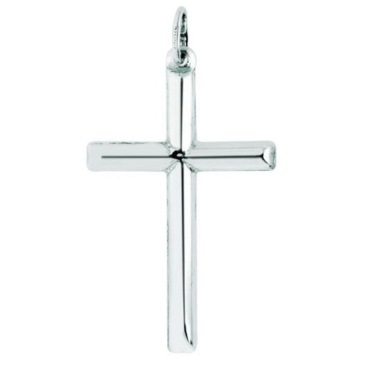 Royal Chain Silver Large Polished Cross Pendant AGMD105