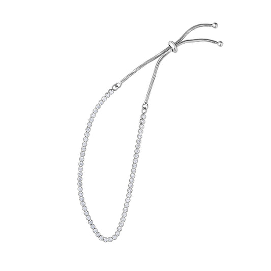 Royal Chain Sterling Silver CZ Tennis Friendship Bracelet AGN3495