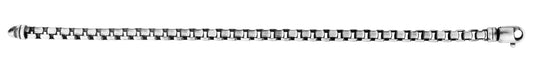 Royal Chain Silver 5mm Men's Gunmetal Round Box Bracelet AGRC13183