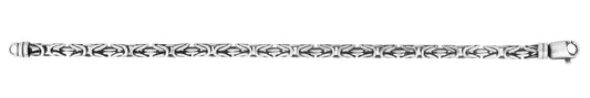 Royal Chain Silver 5mm Men's Gunmetal Byzantine Bracelet AGRC13184