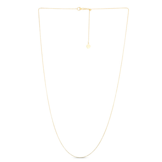 Royal Chain 14K Gold 0.97mm Adjustable Cable Chain ARF025