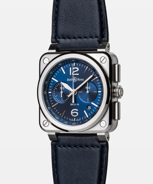 Bell & Ross BR-03 Chrono Blue Steel 42 MM BR0394-BL-CE