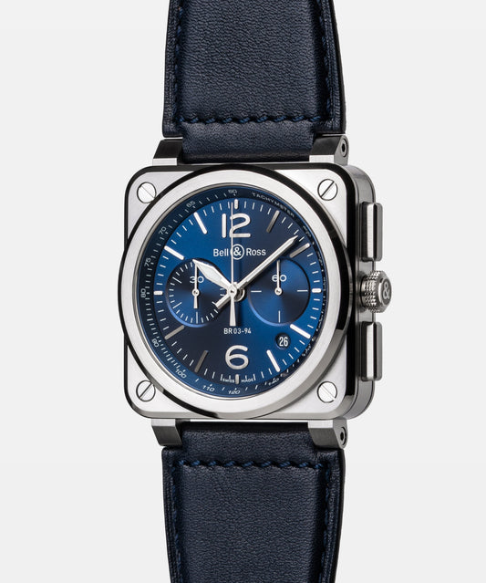 Bell & Ross BR-03 Chrono Blue Steel 42 MM BR0394-BL-CE