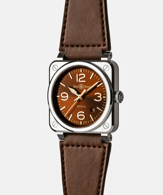 Bell & Ross BR-03 Golden Heritage 41 MM BR03A-GB-ST/SCA