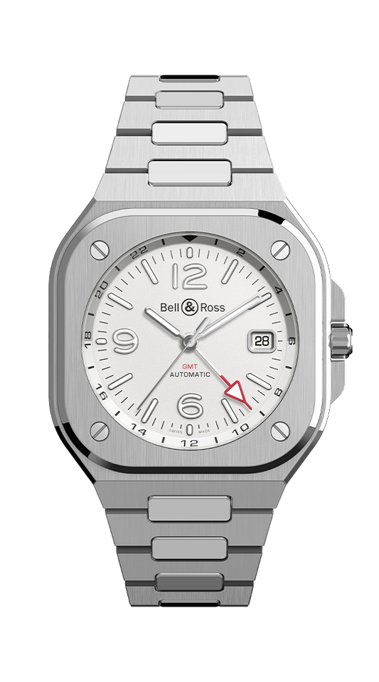 Bell & Ross BR-05 GMT White 41 MM BR05G-PB-ST/SRB