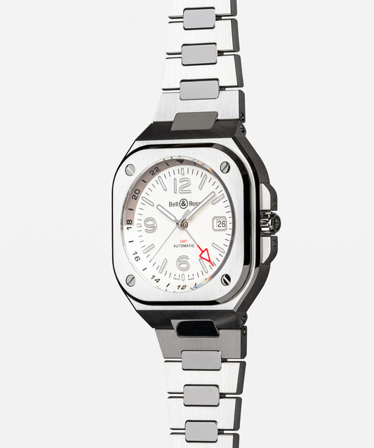 Bell & Ross BR-05 GMT White 41 MM BR05G-PB-ST/SRB