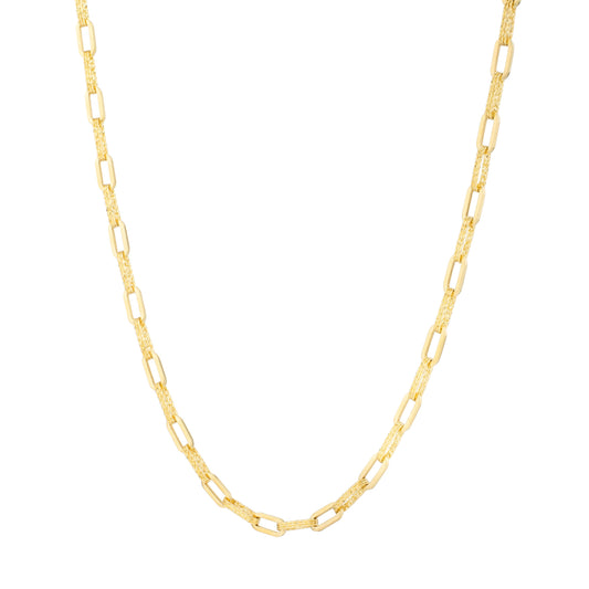 Royal Chain 14K 4mm Diamant����� Paperclip Necklace C17068