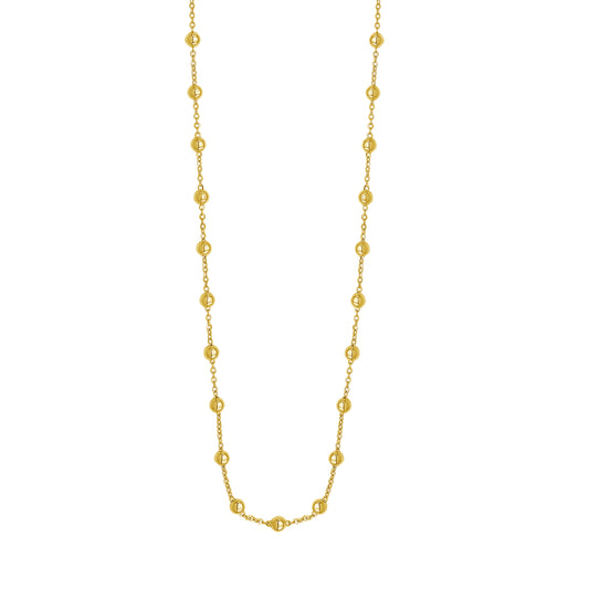 Royal Chain 14K Layering Saturn Bead Necklace C17102