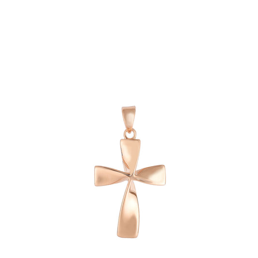 Royal Chain 14K Gold Twist Cross CH3134