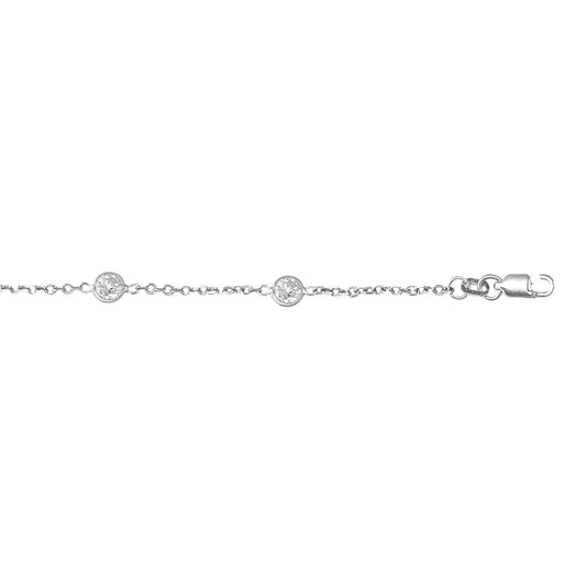 Royal Chain 14K Gold CZ by the Yard Anklet CS16