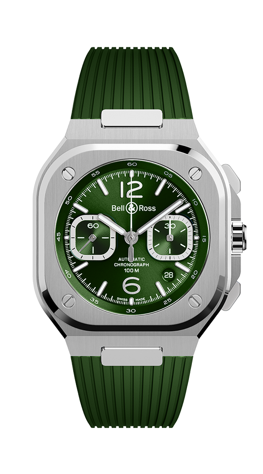 Bell & Ross BR-05 chrono green steel 42 MM BR05C-GN-ST/SST