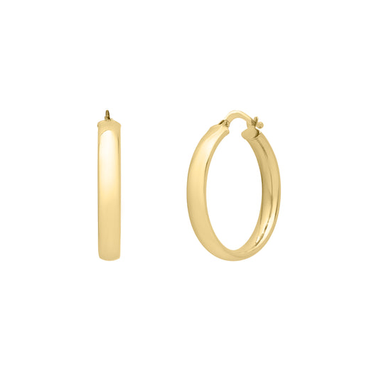 Royal Chain 14K Small Wedding Hoops E15266
