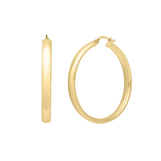 Royal Chain 14K Small Wedding Hoops E15266