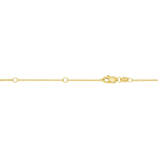 Royal Chain 14K Gold 0.87mm Double Extendable Diamond Cut Cable Chain EECAB025