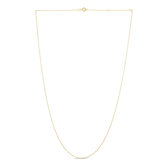 Royal Chain 14K Gold .5mm Double Extendable Rope Chain EEQR5