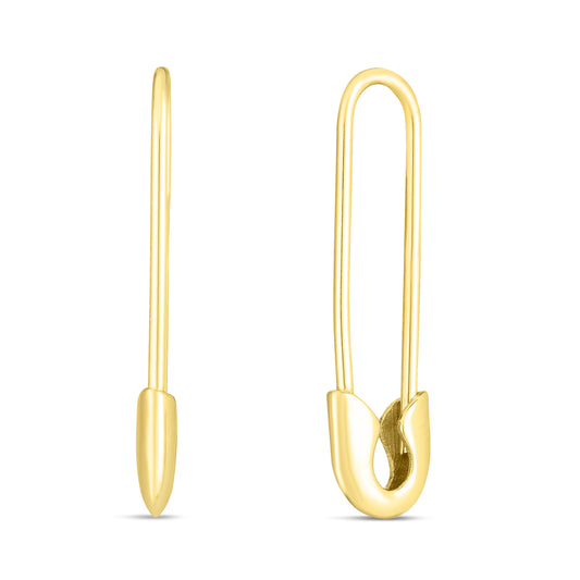 Royal Chain 14K Safety Pin Earring ER13217