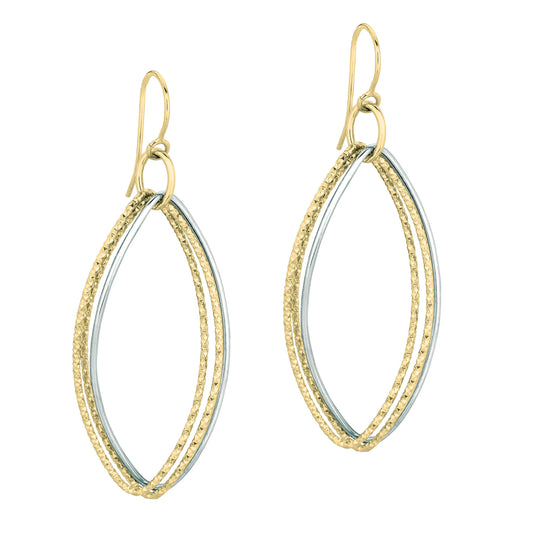 Royal Chain 14K Gold Polished & Diamond Cut Dangle Earring ER1814