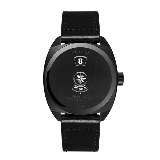 Bremont Terra Nova 38 Jumping Hour, Stealth Black TN38-JH-DLC-CC-L-S