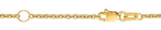 Royal Chain 18K Gold 1.8mm Extendable Cable Chain KHCAB050