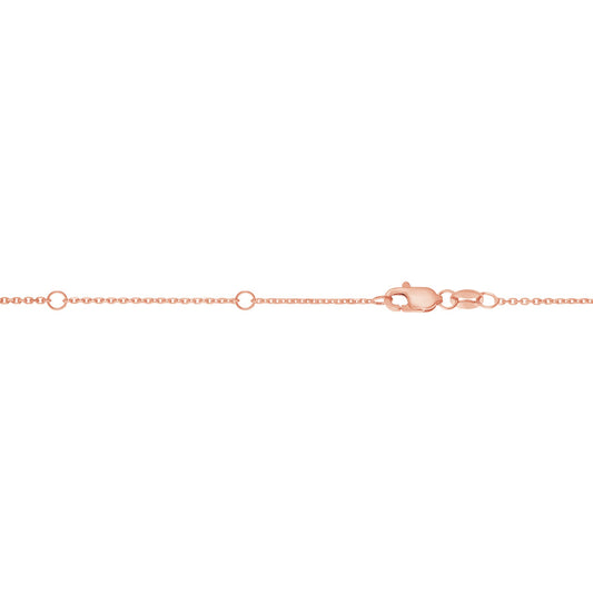 Royal Chain 14K Gold 0.87mm Double Extendable Diamond Cut Cable Chain PEECAB025