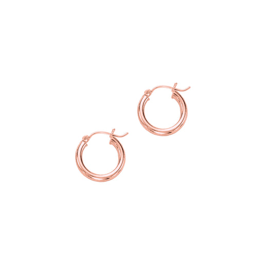 Royal Chain 14K Gold 3x15mm Hoops PKLT211