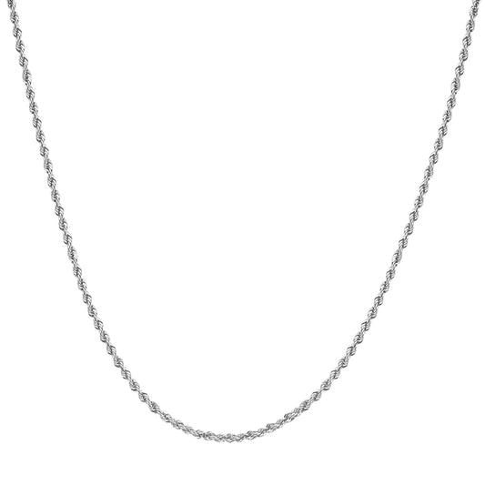 Royal Chain Platinum 2.2mm Diamond Cut Rope Chain PTROY016