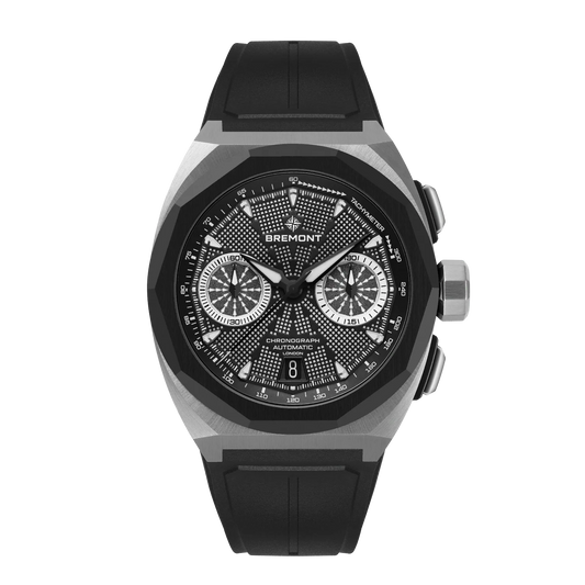 Bremont Supernova 41mm Chronograph Rubber Strap SN41-CHR-SS-BK-R-S
