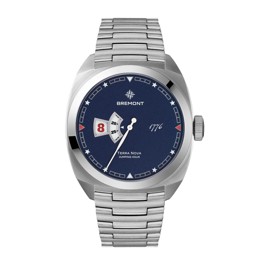 Bremont Terra Nova 40.5mm Jumping Hour 1776 Bracelet TN40-JH-SS-BL-1776-B