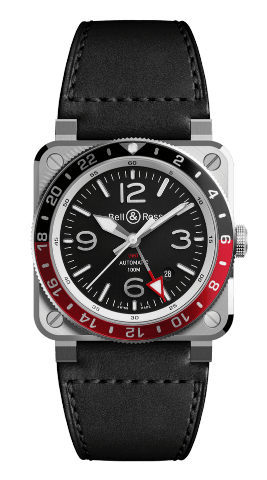 Bell & Ross BR-03 GMT Black 42 MM BR0392-D-LT-BR/SRB
