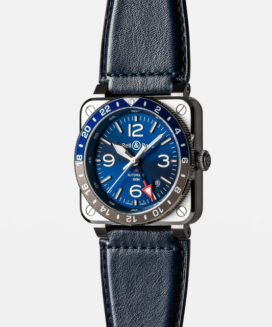 Bell & Ross BR-03 GMT Blue 42 MM BR0393-BL-ST/SCA