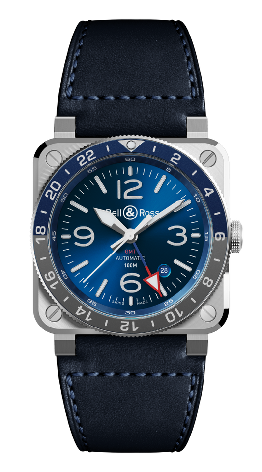 Bell & Ross BR-03 GMT Blue 42 MM BR0393-BL-ST/SCA
