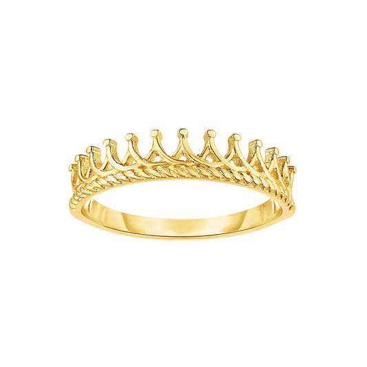 Royal Chain 14K Gold Crown Ring R1683