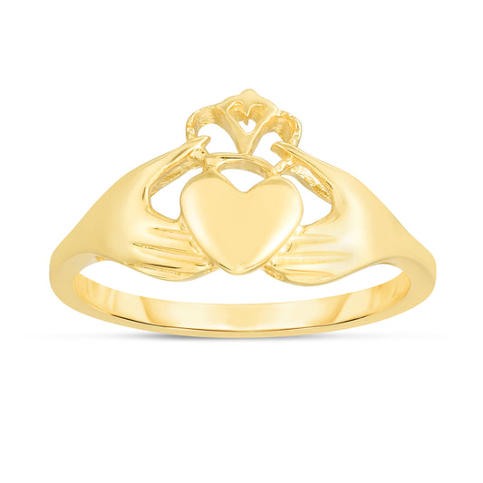 Royal Chain 14K Gold Claddagh Ring R1722