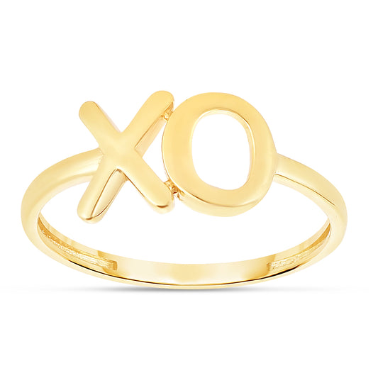 Royal Chain 14K Gold "XO" Ring R1727