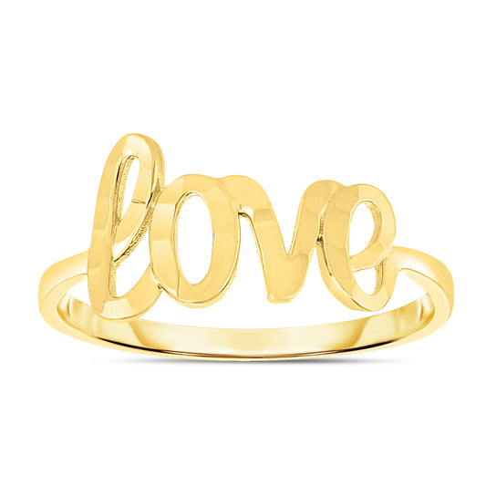 Royal Chain 14K Gold "Love" Ring R6113