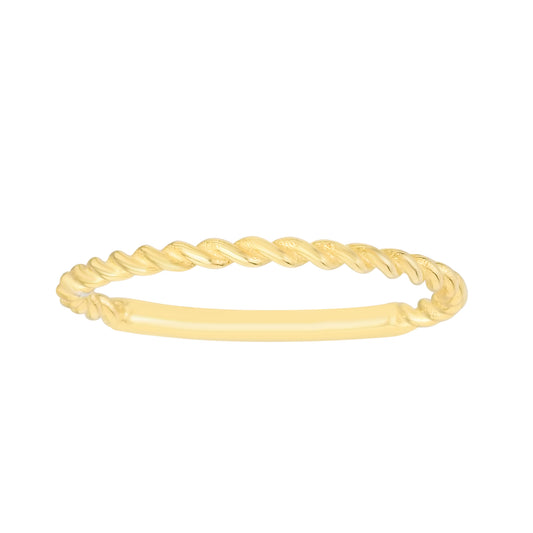 Royal Chain 14K Gold Twisted Ring R7742
