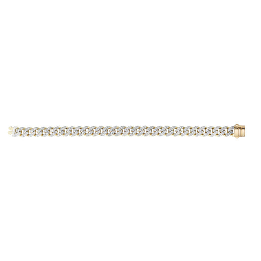 Royal Chain 14K Gold 9.5mm Lite Miami Cuban with Diamonds RC10036