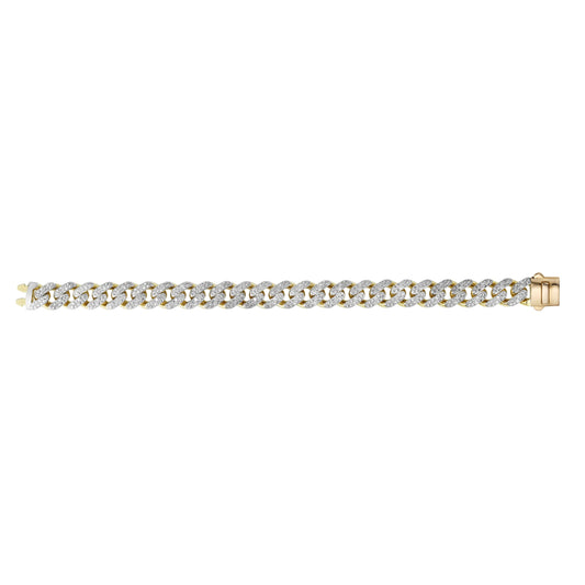 Royal Chain 14K Gold 11.5mm Lite Miami Cuban with Diamonds RC10037