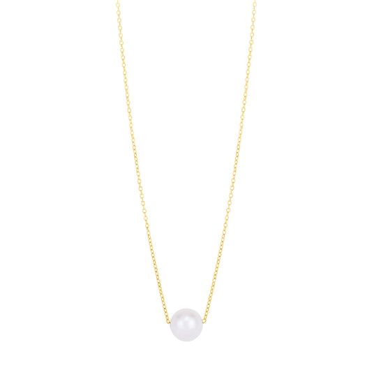 Royal Chain 14K Pearl Necklace Solitaire RC13547