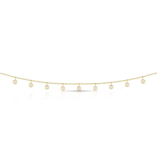 Royal Chain 14K Gold .50ct Dangling Diamonds Necklace RC2557