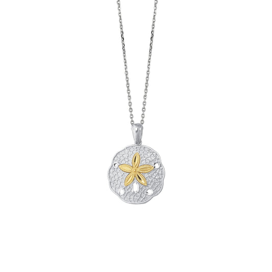 Royal Chain 14K & Silver Sand Dollar Necklace RDP504