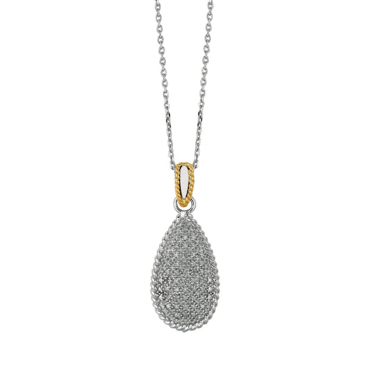 Royal Chain 14K & Silver Tear Drop Necklace RDP650