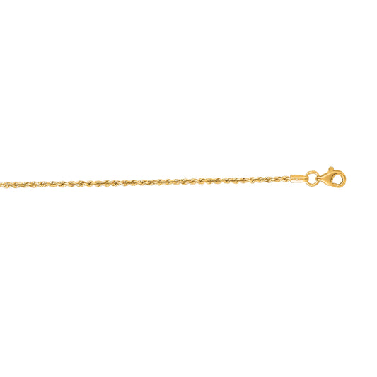 Royal Chain 14K Gold 1.6mm Royal Rope Chain ROY012