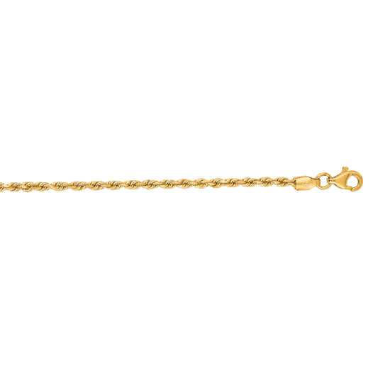 Royal Chain 14K Gold 2mm Diamond Cut Royal Rope Chain ROY016