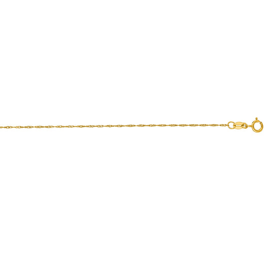 Royal Chain 14K Gold 0.81mm Singapore Chain SING015
