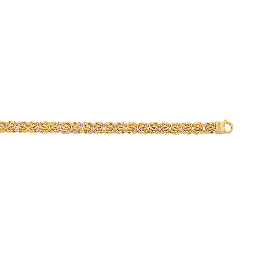 Royal Chain 14K Gold 7.2mm Byzantine Necklace SLB201